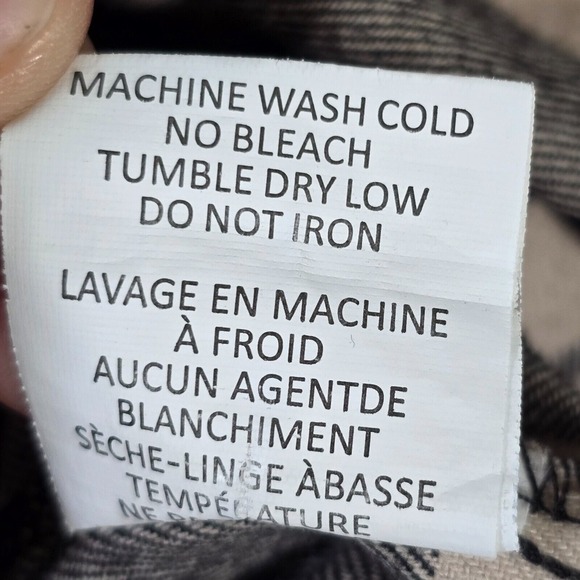 Troll Company Flannel Shirt Mens‎ Small Black White Plaid Pearl Snap Button Up - Picture 7 of 12